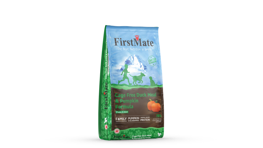 FirstMate Cage-Free Duck Meal & Pumpkin Dry Dog Food | Limited Ingredient, Made in BC Canada