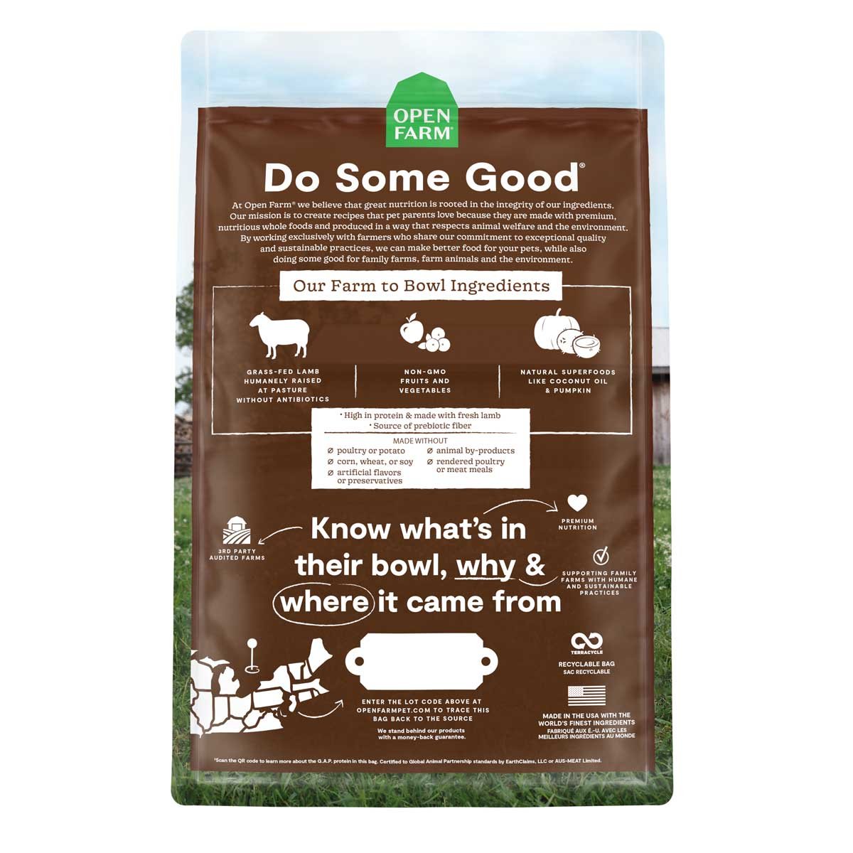 Open Farm Pasture-Raised Lamb Dry Cat Food | Grain-Free | New Zealand Lamb & Liver | 4lb