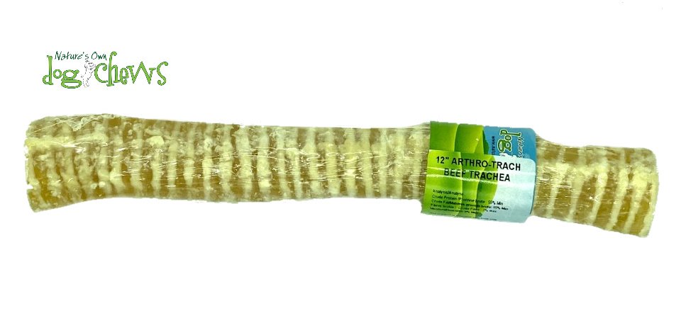 Nature's Own Beef Trachea Dog Chew | 12 inch | Natural Glucosamine & Chondroitin