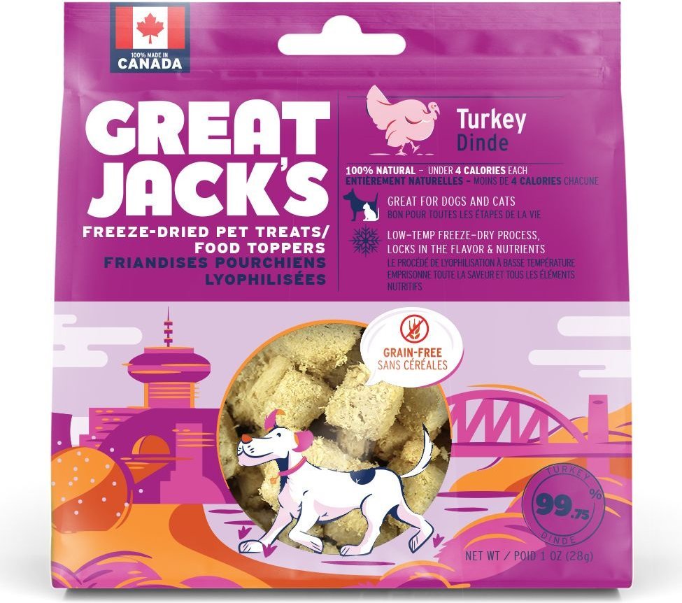 Great Jack's Freeze-Dried Raw Dog Treats Turkey