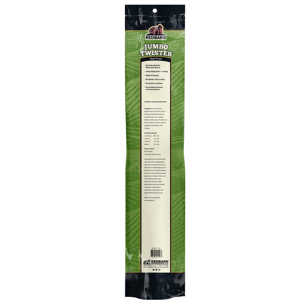RedBarn Jumbo Twister – Extra-Large Bully Stick Dog Chew