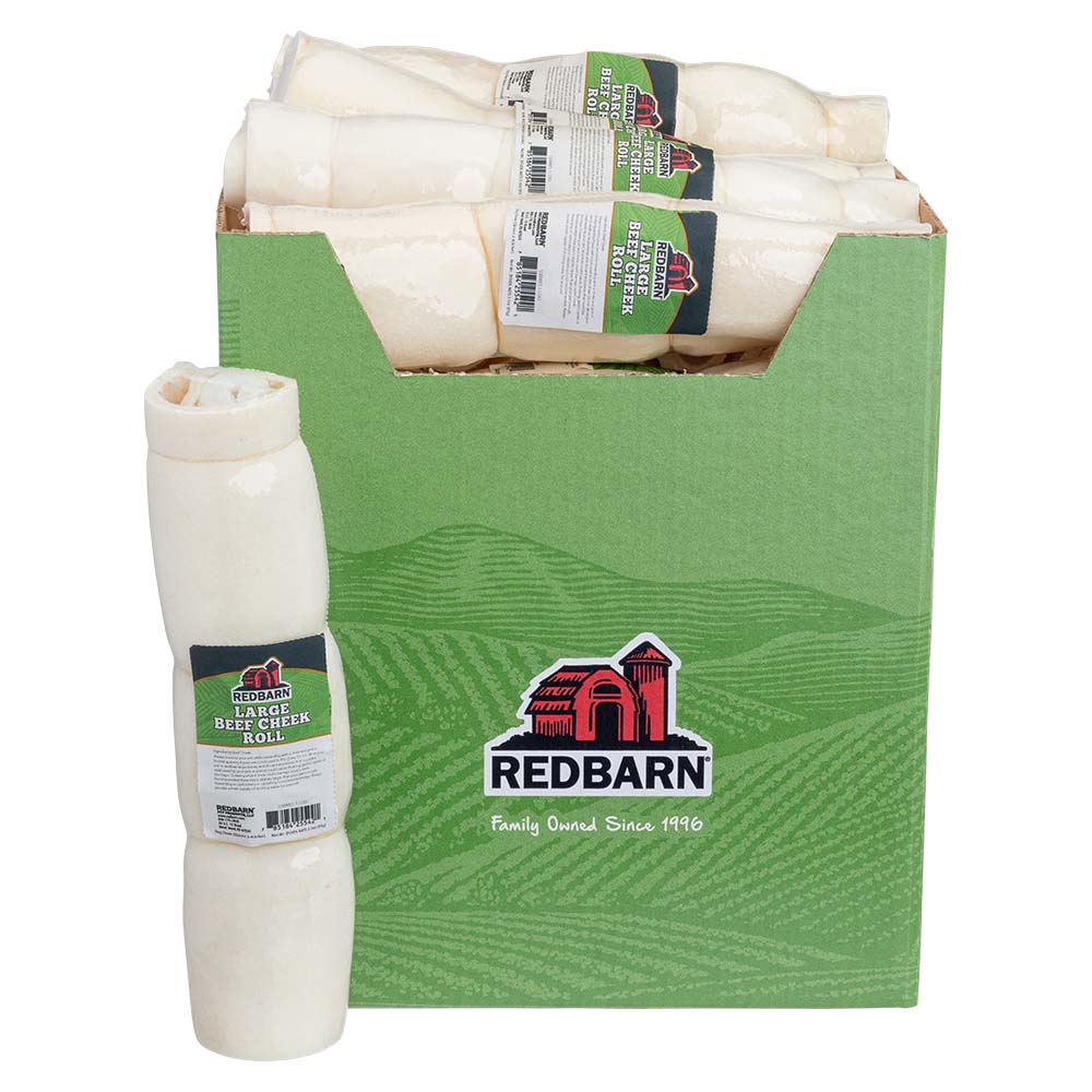 RedBarn Beef Cheek Roll Large – Long-Lasting Dog Chew
