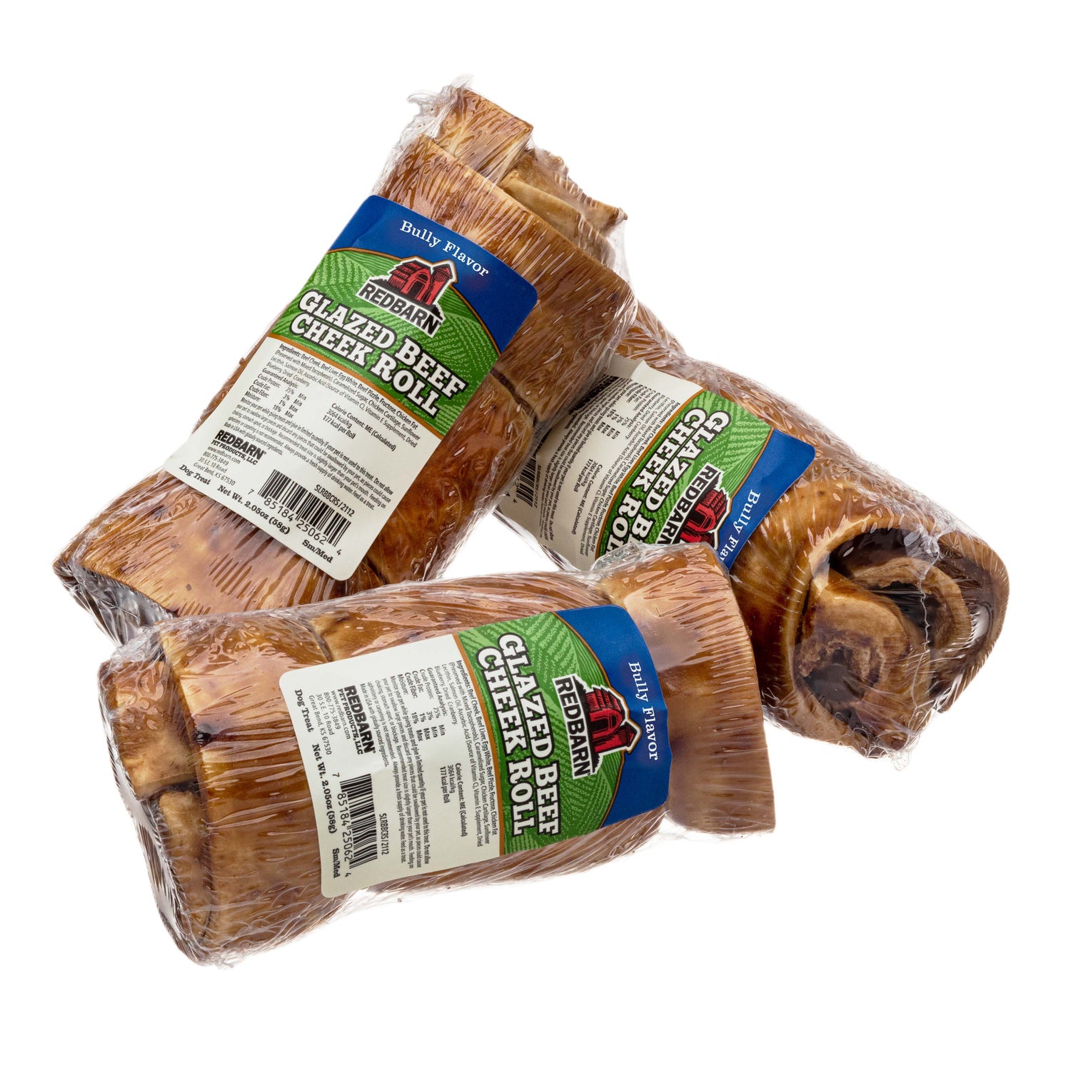 RedBarn Glazed Beef Cheek Roll Bully Flavour Small-Medium – Dog Chew