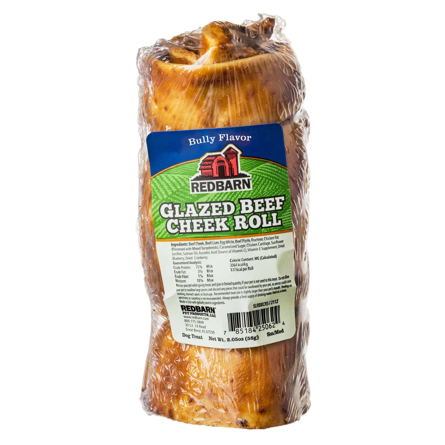 RedBarn Glazed Beef Cheek Roll Bully Flavour Small-Medium – Dog Chew