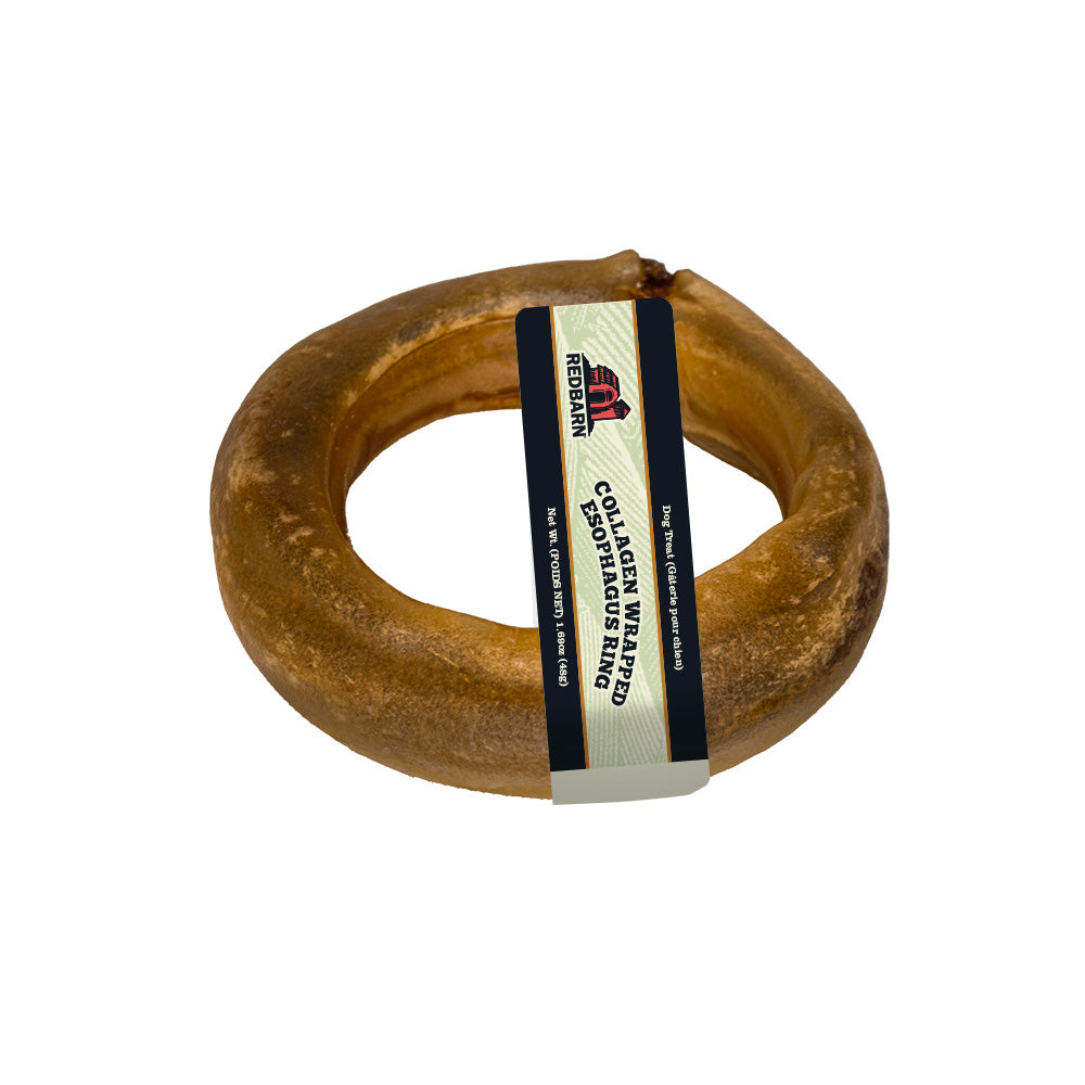 RedBarn Collagen Wrapped Esophagus Ring – Natural Dog Chew