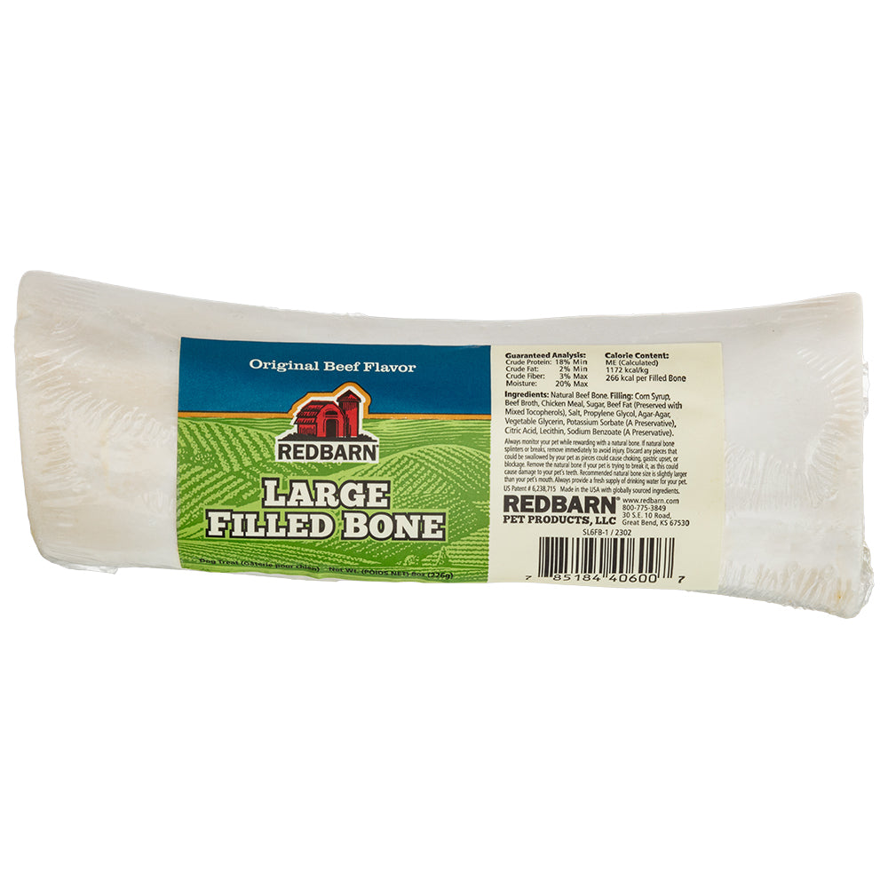 RedBarn Filled Bone Beef Large – Long-Lasting Dog Chew