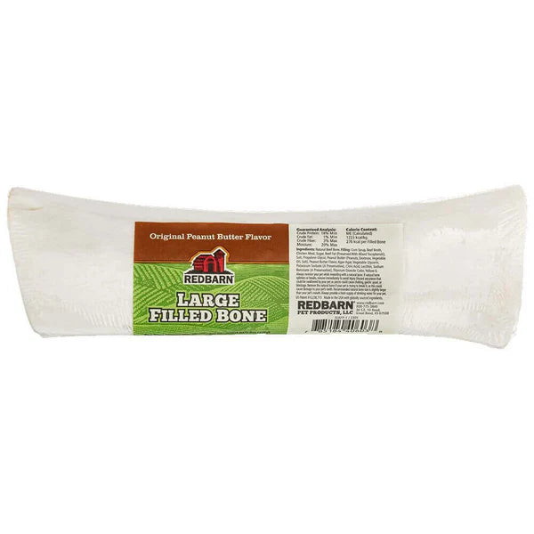 RedBarn Filled Bone Peanut Butter Large – Long-Lasting Dog Chew