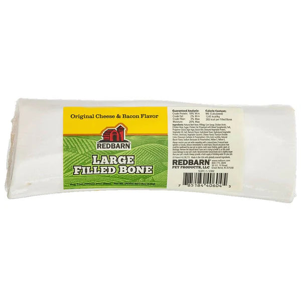 RedBarn Filled Bone Cheese & Bacon Large – Long-Lasting Dog Chew