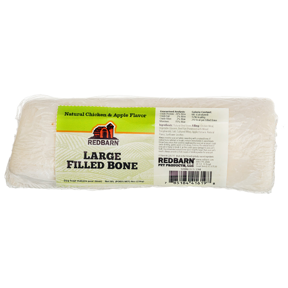 RedBarn Natural Filled Bone Chicken & Apple Large – Dog Chew