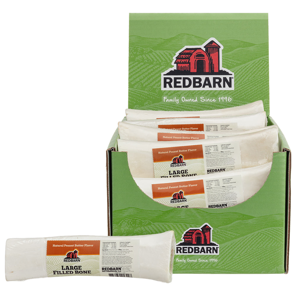 RedBarn Natural Filled Bone Peanut Butter Large – Natural Dog Chew