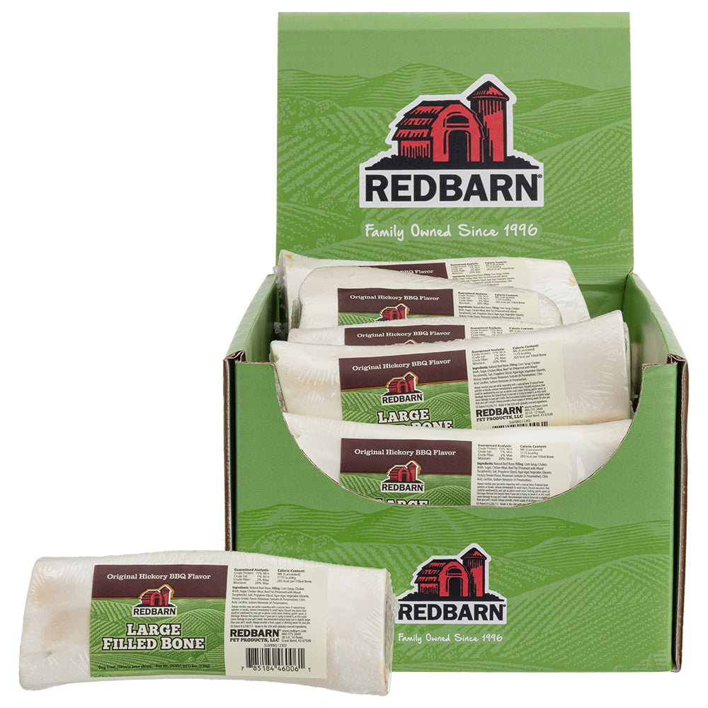 RedBarn Filled Bone BBQ Large – Smoky Long-Lasting Dog Chew