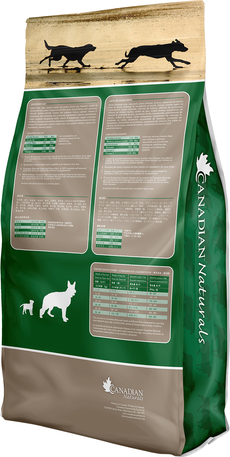 Canadian Naturals Lamb & Brown Rice Dry Dog Food | All Life Stages, Made in Canada