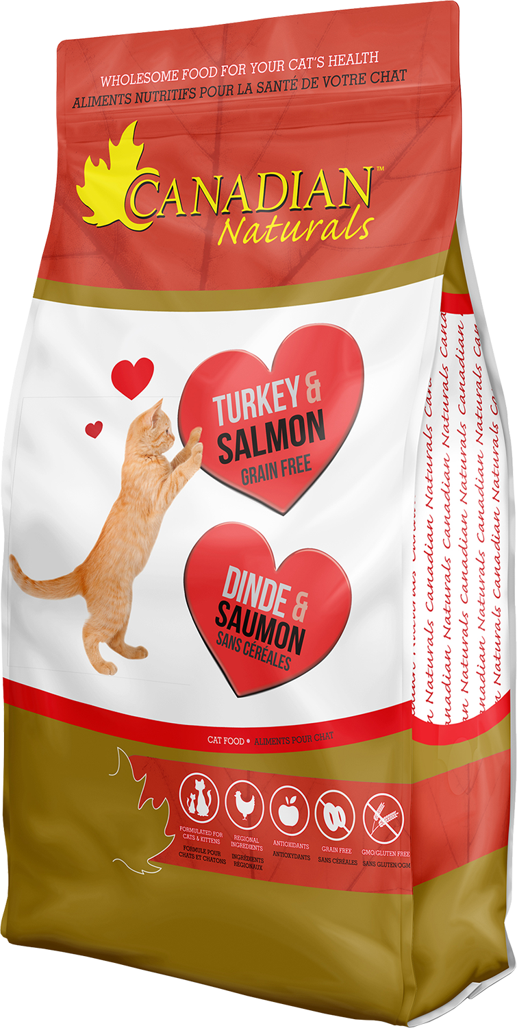 Canadian Naturals Turkey & Salmon Dry Cat Food | Grain-Free, For Cats & Kittens, Made in BC