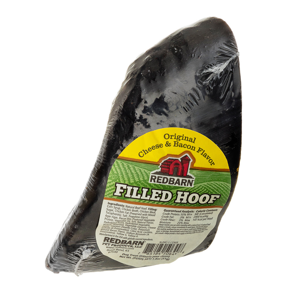 RedBarn Filled Hoof Cheese & Bacon – Natural Dog Chew Treat