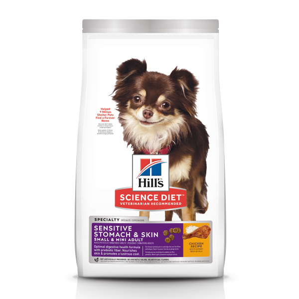 Hill's Science Diet Adult Sensitive Stomach & Skin Small & Mini Chicken Recipe Dry Dog Food | Vet Recommended