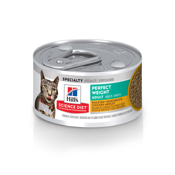 Hill's Science Diet Adult Perfect Weight Chicken Medley Wet Cat Food | Clinically Proven, Vet Recommended