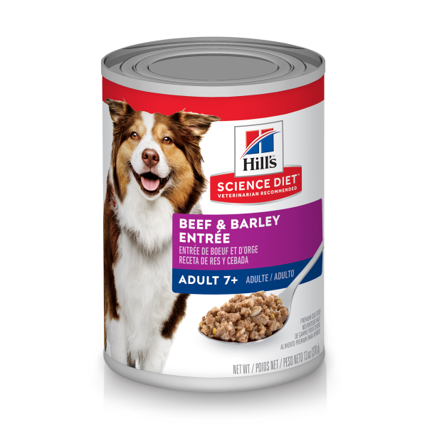 Hill's Science Diet Adult 7+ Beef & Barley Entrée Wet Dog Food | 13oz