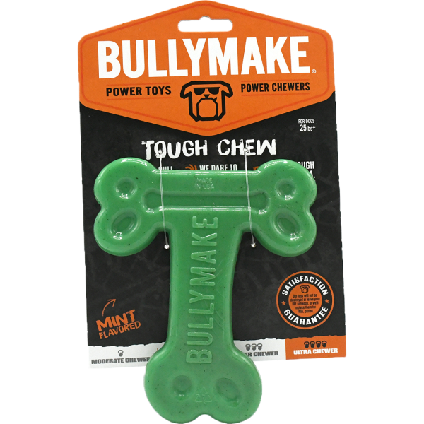 Bullymake Tough T-Bone Mint Flavour Dog Chew Toy