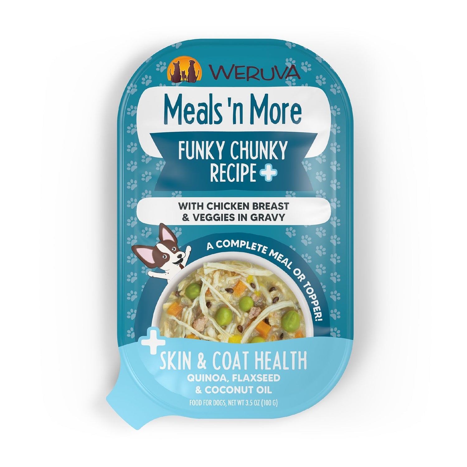 Weruva Funky Chunky Wet Dog Food | 3.5oz Chicken & Veggies with Skin & Coat Support
