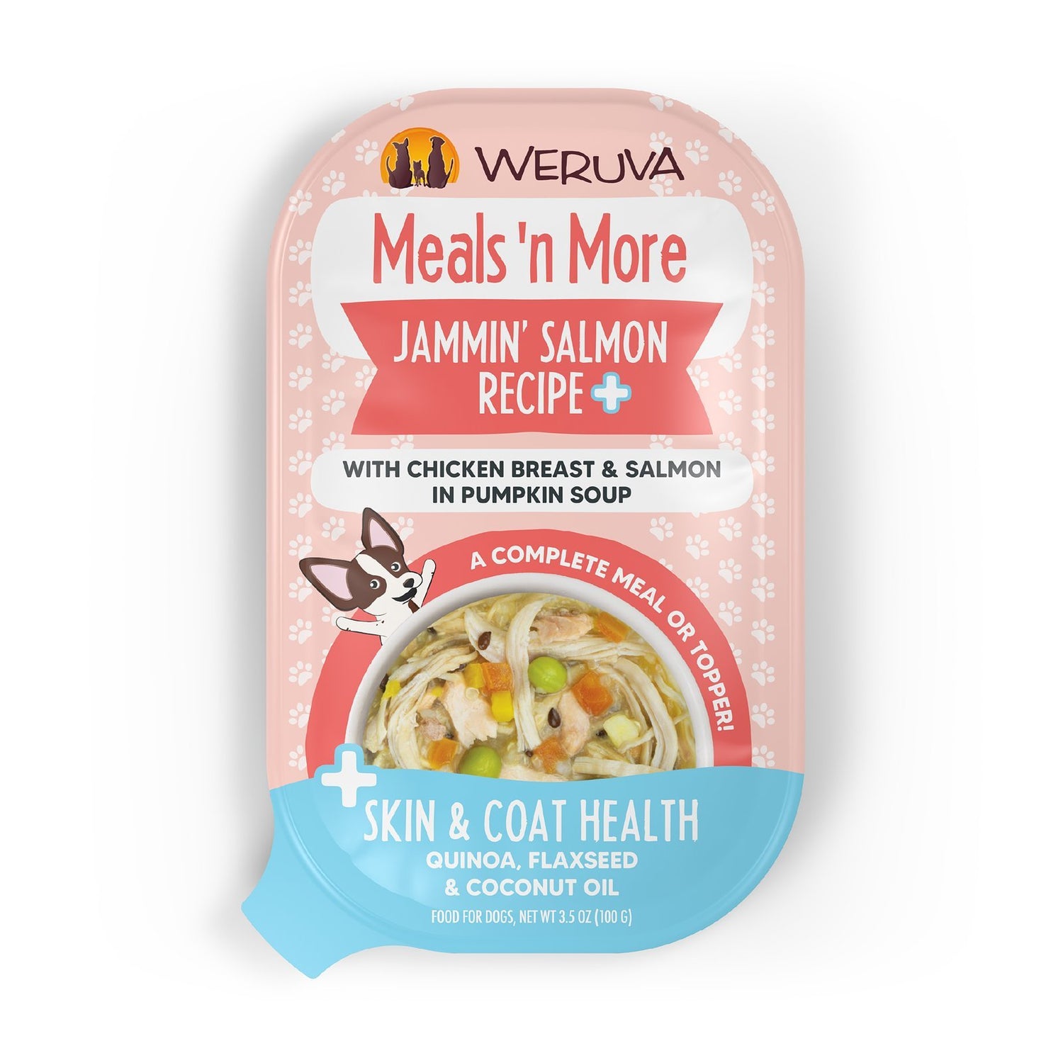Weruva Jammin' Salmon Wet Dog Food | 3.5oz Chicken & Wild-Caught Salmon with Skin & Coat Support