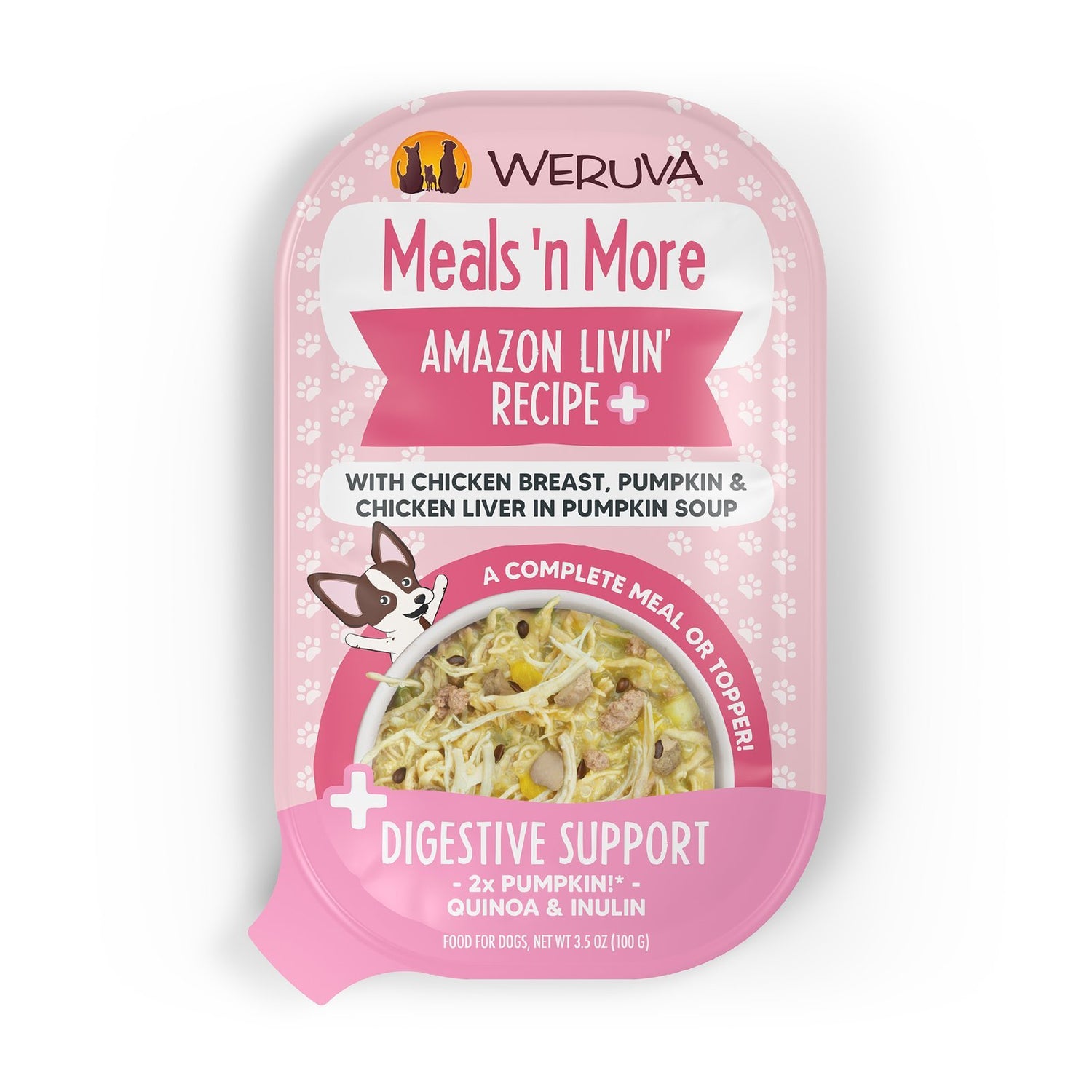 Weruva Amazon Livin' Wet Dog Food | 3.5oz Chicken & Liver with Digestive Support