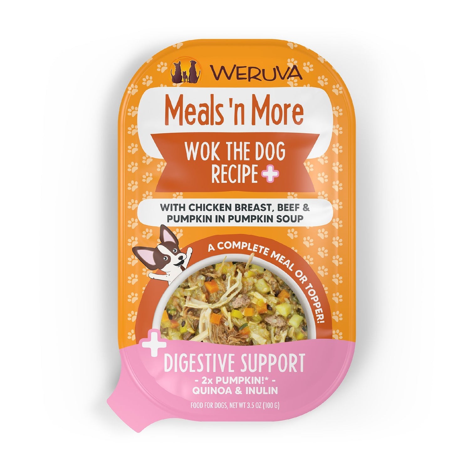 Weruva Wok The Dog Wet Dog Food | 3.5oz Chicken & Beef with Digestive Support