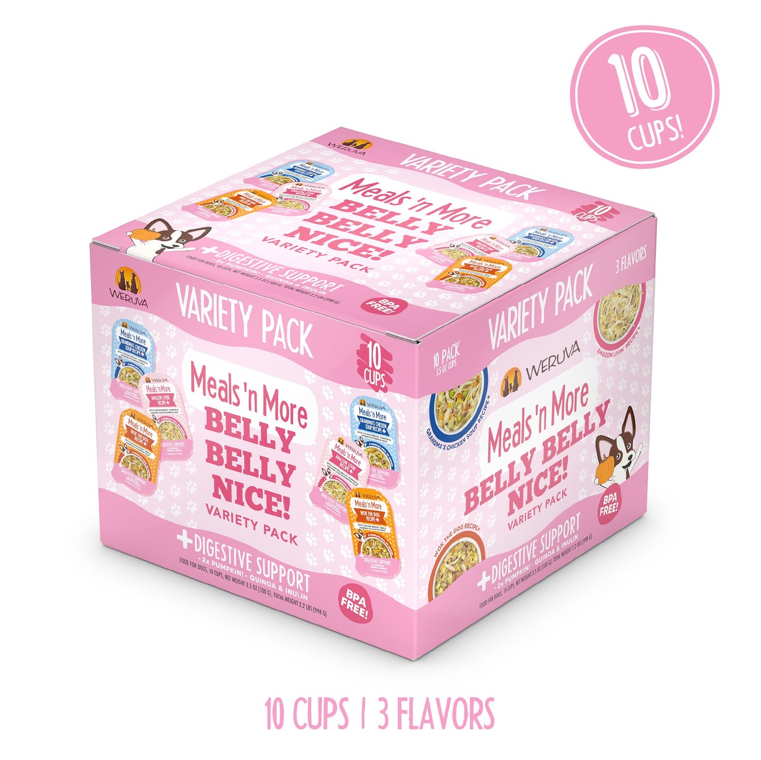 Weruva Belly Nice! Digestive Support Wet Food Variety Pack | 10x3.5oz for Dogs & Cats