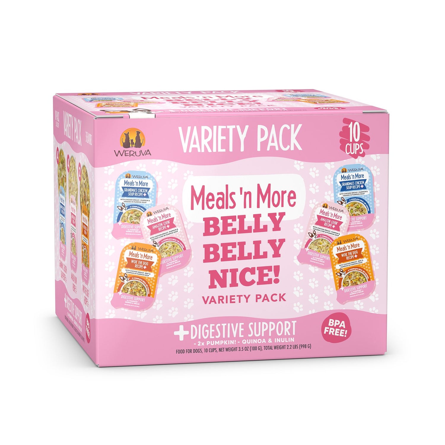 Weruva Belly Nice! Digestive Support Wet Food Variety Pack | 10x3.5oz for Dogs & Cats