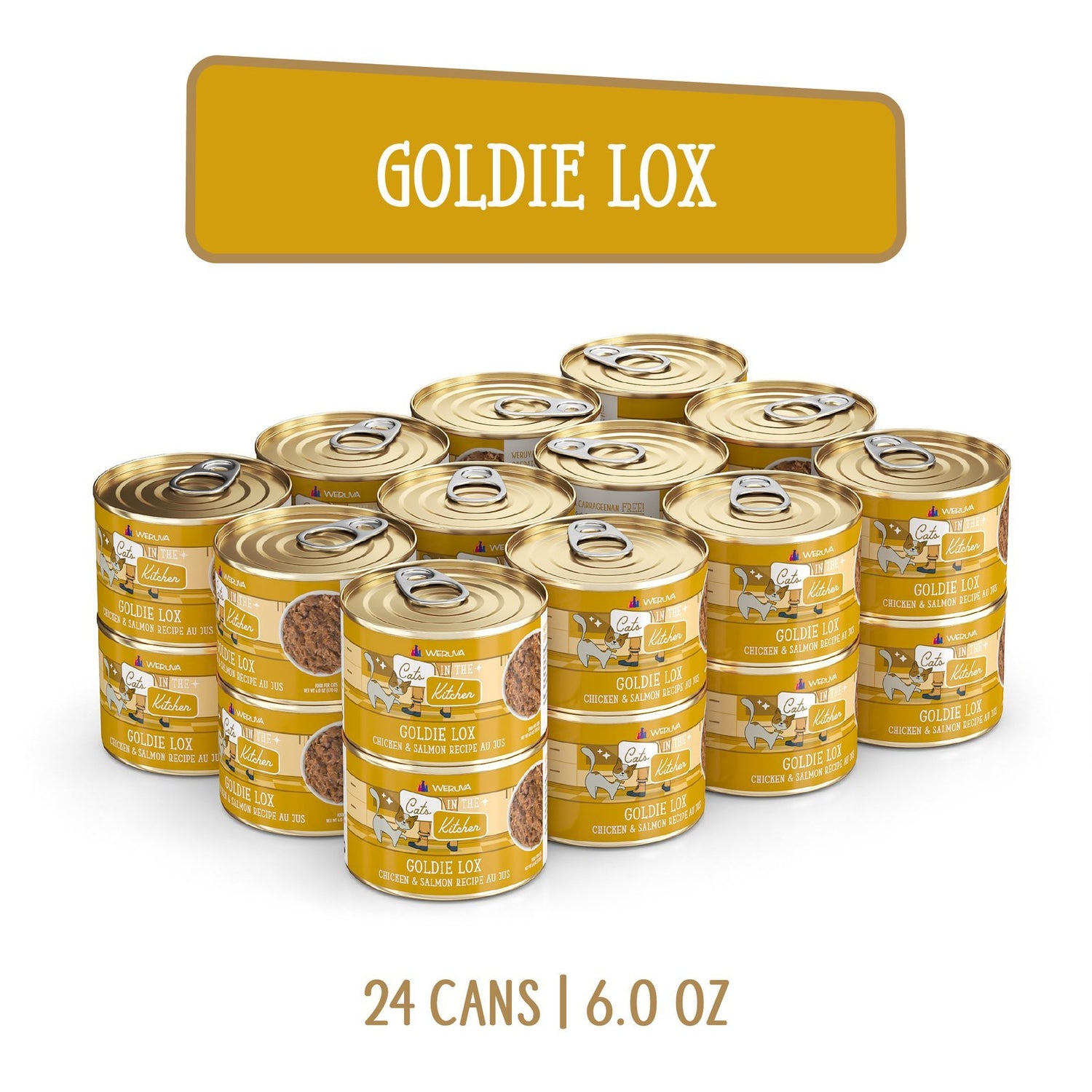 Weruva Cats in the Kitchen Goldie Lox High-Protein Wet Cat Food | Chicken & Salmon in Au Jus