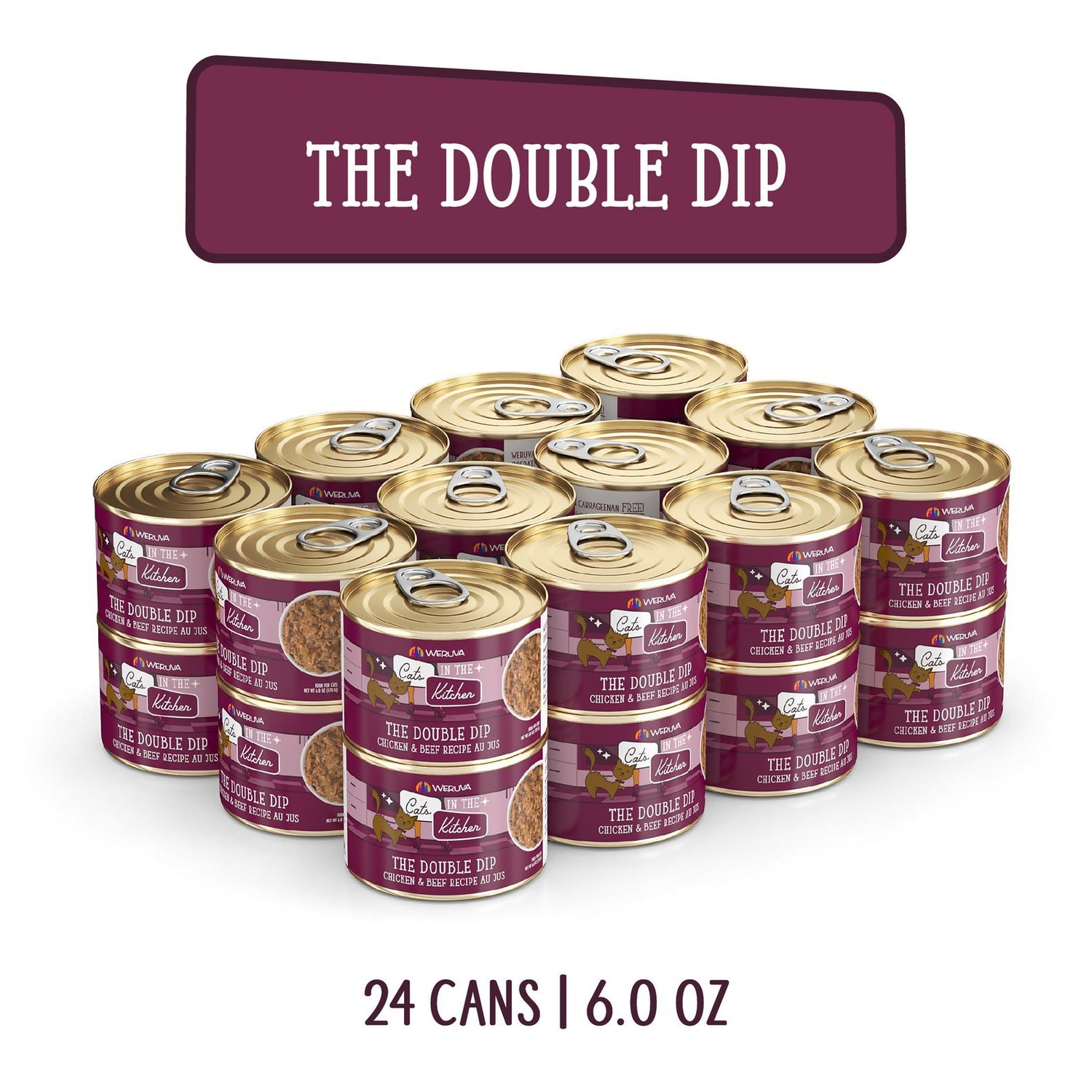 Weruva Cats in the Kitchen The Double Dip High-Protein Wet Cat Food | Chicken & Beef in Au Jus
