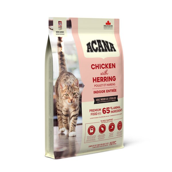 ACANA Indoor Entrée Grain-Free Dry Cat Food – Free-Run Chicken, Turkey & Herring | Made in Canada