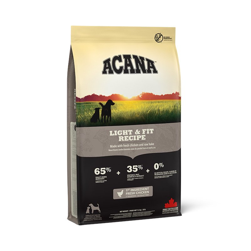 ACANA Light & Fit Dry Dog Food – Lower Calorie, Free-Run Chicken & Hake | Made in Canada
