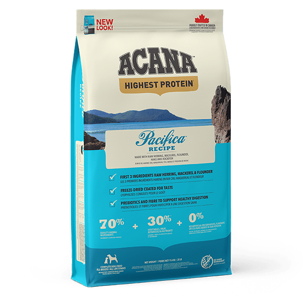 ACANA Highest Protein Pacifica Dry Dog Food | 70% Wild Fish, Made in Canada