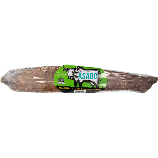 ASADO Beef Rib Esophagus Wrapped Dog Chew – 12" Natural Two-in-One Chew for Dogs