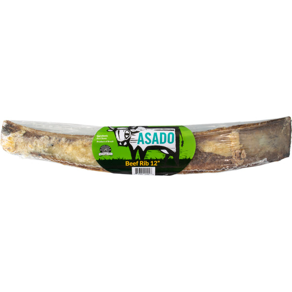 ASADO Beef Rib Natural Dog Chew – 12" Long-Lasting Bone for Medium & Large Dogs