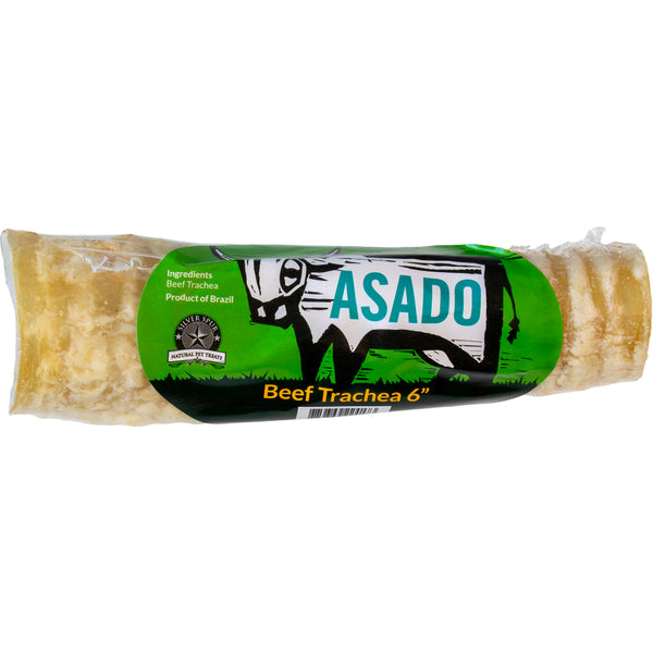 ASADO Beef Trachea Natural Dog Chew – 6" Glucosamine & Chondroitin Chew for Dogs