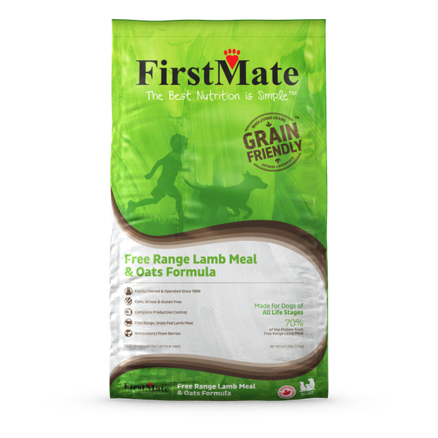 FirstMate Free Range Lamb & Oats Dry Dog Food | Single Protein, Made in BC Canada