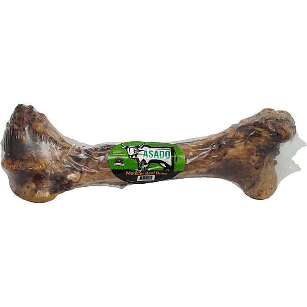 ASADO Monster Beef Bones Natural Dog Chew – Large Marrow Bone for Power Chewers & Large Dogs