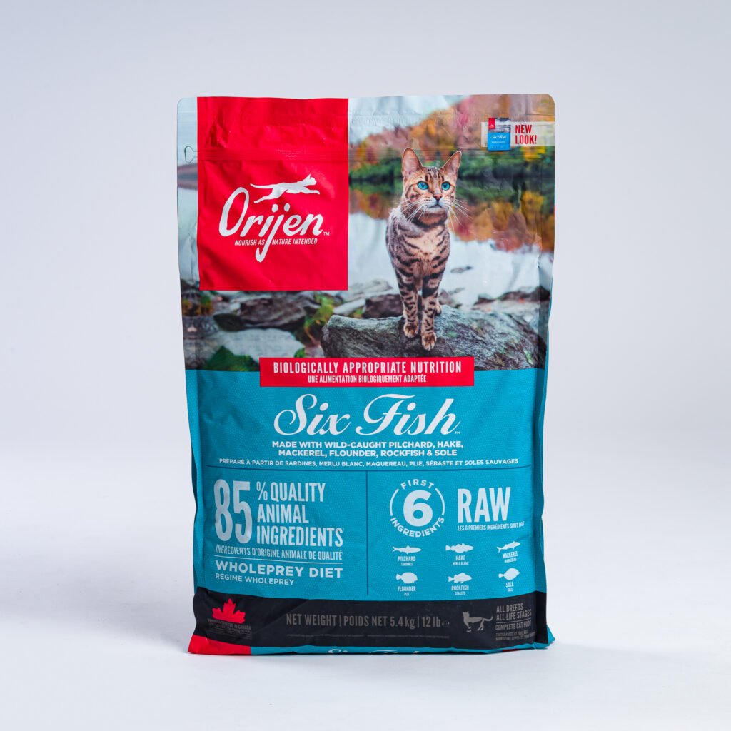 ORIJEN Six Fish Dry Cat Food | 85% Wild-Caught Fish | 6 Fish Varieties | 1.8kg & 5.4kg