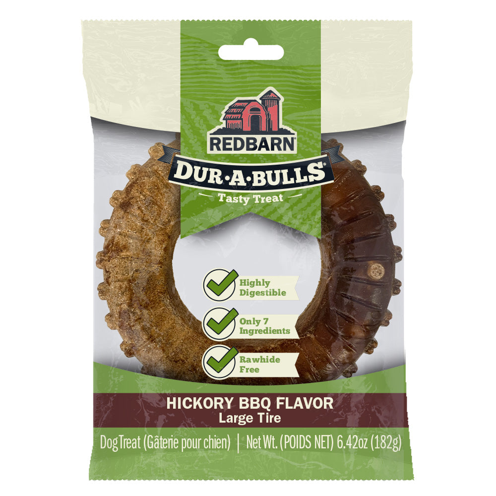 RedBarn Dur-A-Bulls Tire Large – Long-Lasting Bully Stick Dog Chew