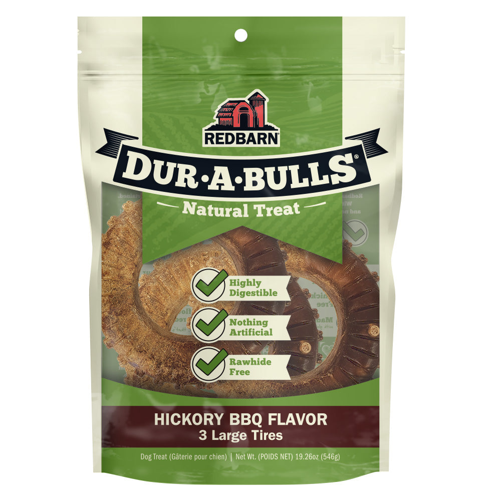 RedBarn Dur-A-Bulls Tire Large 3-Pack – Durable Bully Stick Dog Chews