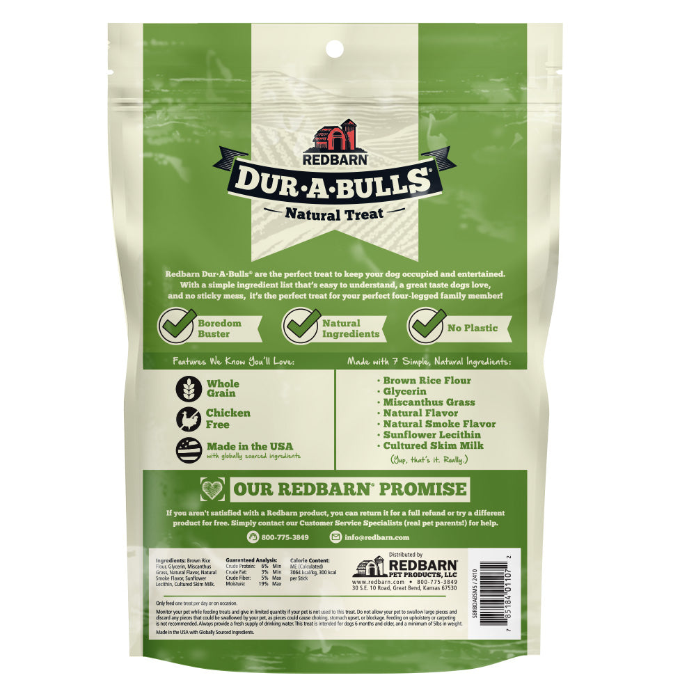 RedBarn Dur-A-Bulls Stick 5-Pack – Durable Bully Stick Dog Chews