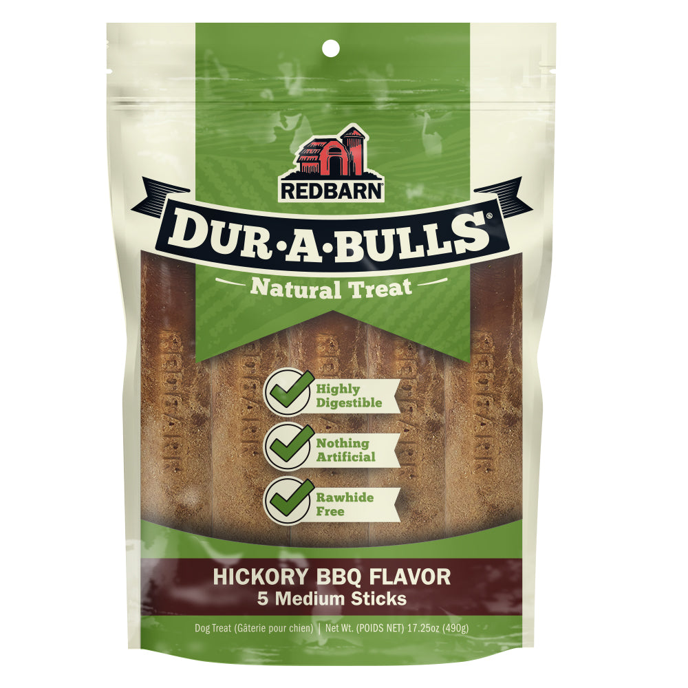 RedBarn Dur-A-Bulls Stick 5-Pack – Durable Bully Stick Dog Chews