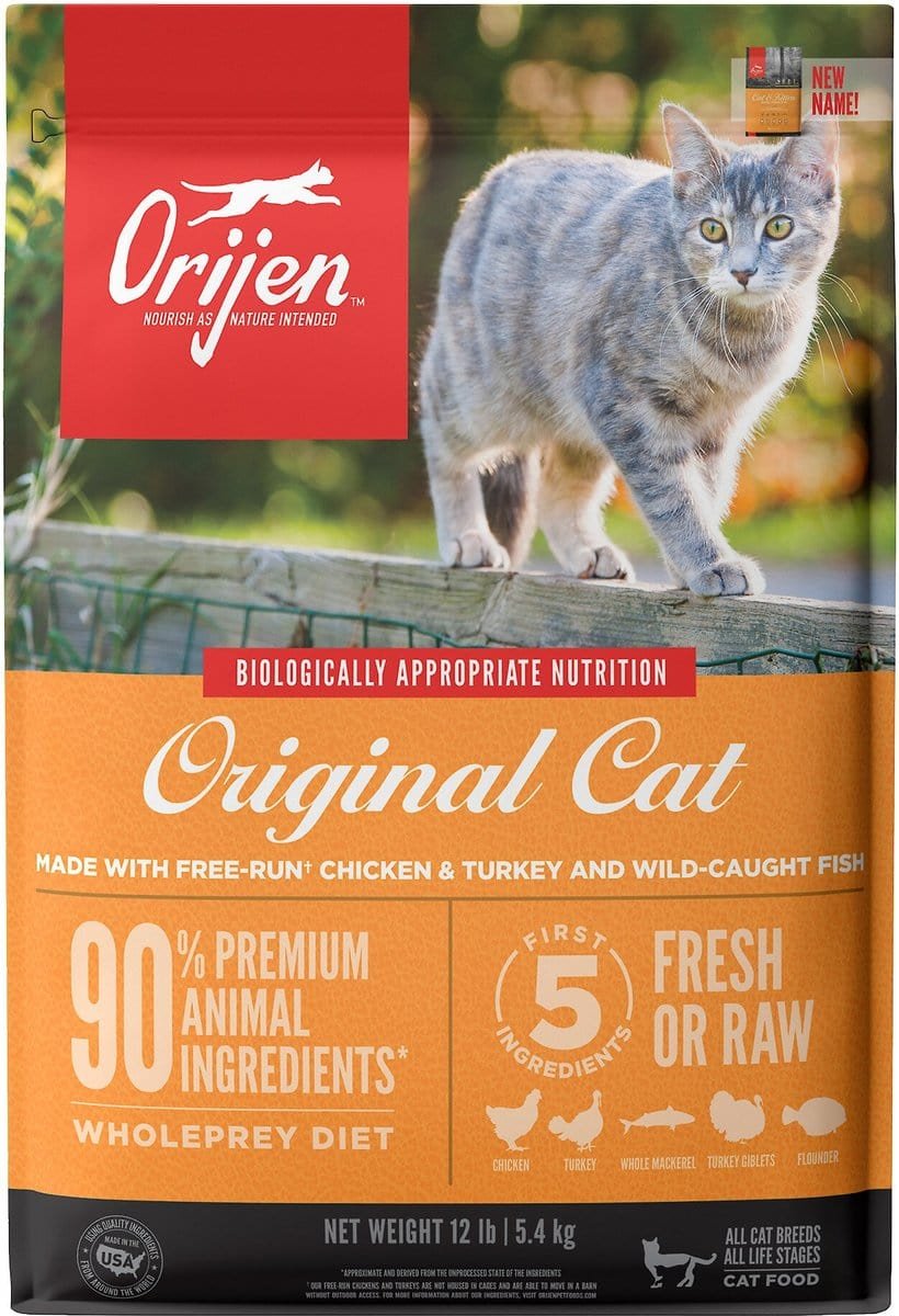 ORIJEN Original Dry Cat Food | 85% Animal Ingredients | Free-Run Chicken & Wild Fish | 1.8kg & 5.4kg