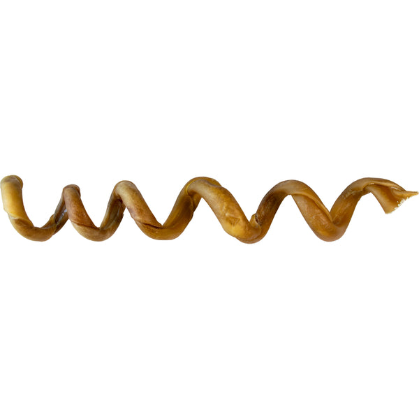 UNBELIEVABULLS Spiral Bully Stick Dog Chew | 12 Inch Natural Beef Pizzle
