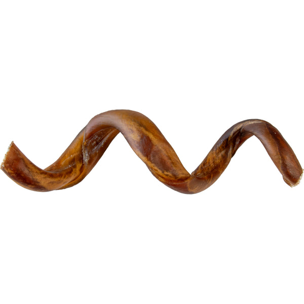 UNBELIEVABULLS Spiral Bully Stick Dog Chew | 6-7 Inch Natural Beef Pizzle