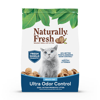 Naturally Fresh Ultra Odor Control Walnut Cat Litter | Multi-Cat Clumping | 14lb & 26lb