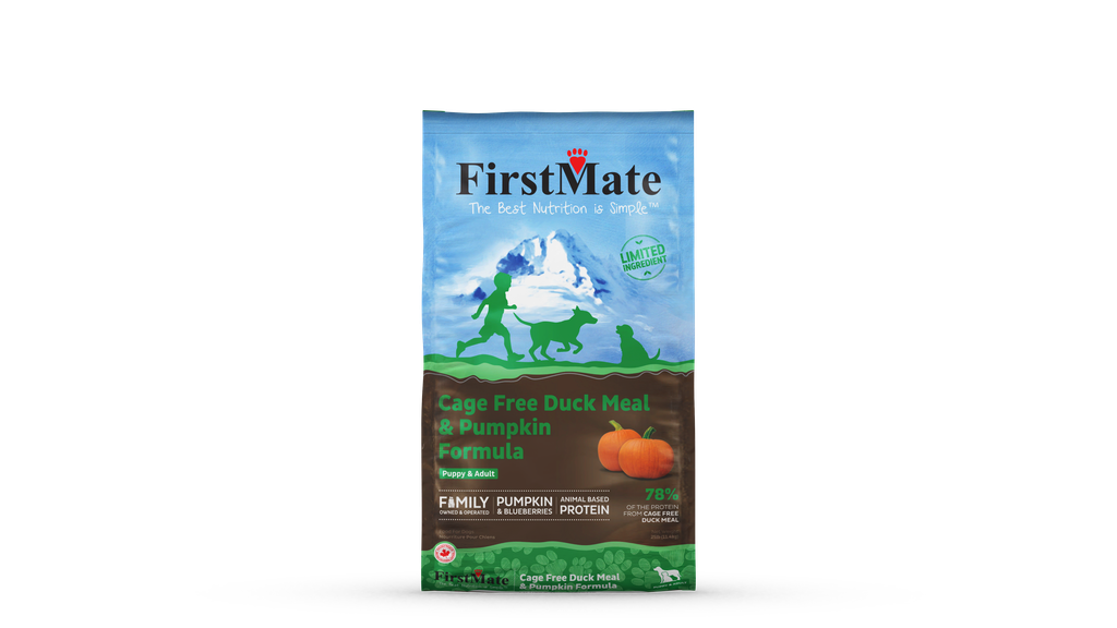 FirstMate Cage-Free Duck Meal & Pumpkin Dry Dog Food | Limited Ingredient, Made in BC Canada