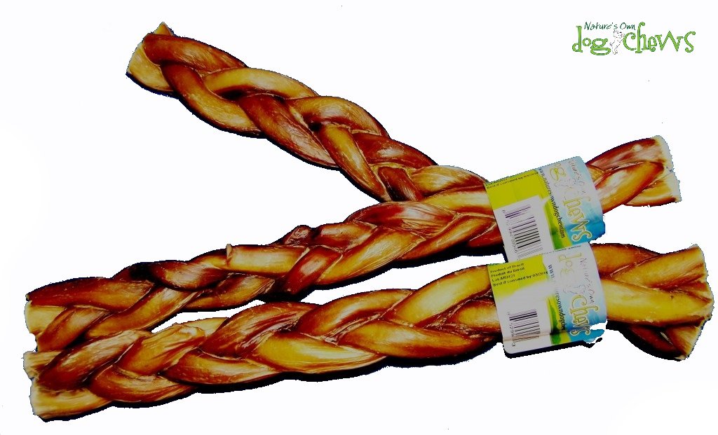 Nature's Own Triple Braided Odour-Free Bully Stick | 12 inch | Grass-Fed | Dog Chew