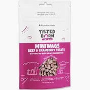 Tilted Barn MiniWags Beef & Cranberry Dog Treats | Canadian Beef & Real Cranberry | Soft Training Treats | 100g